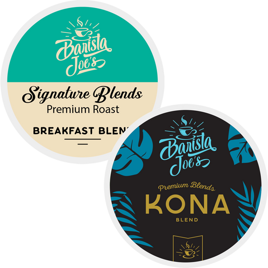 Barista Joe's - Kona & Breakfast Blend 50/50 Variety Box (K-cups) Barista Joes