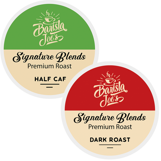 Barista Joe's - Half-Caf & Dark Roast 50/50 Variety Box (K-cups) Barista Joes